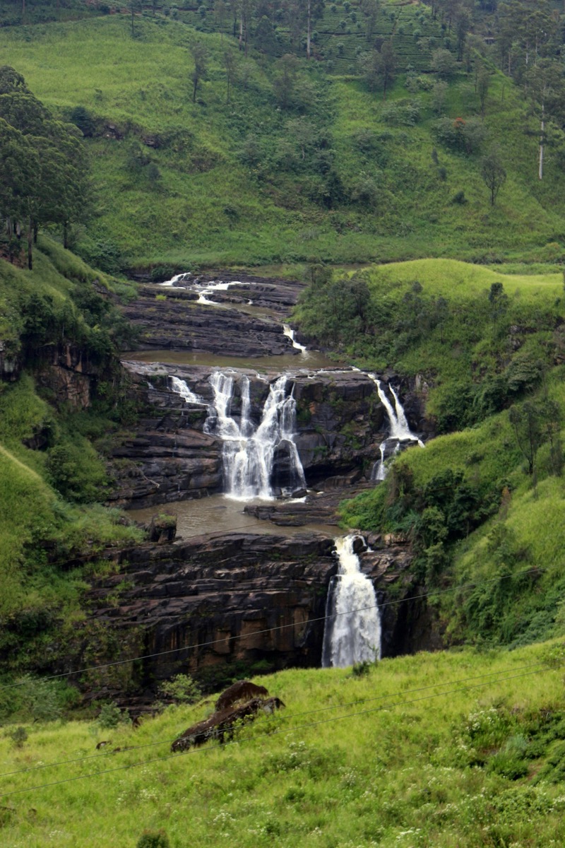 Wildlife lake with mountains, Sri Lanka